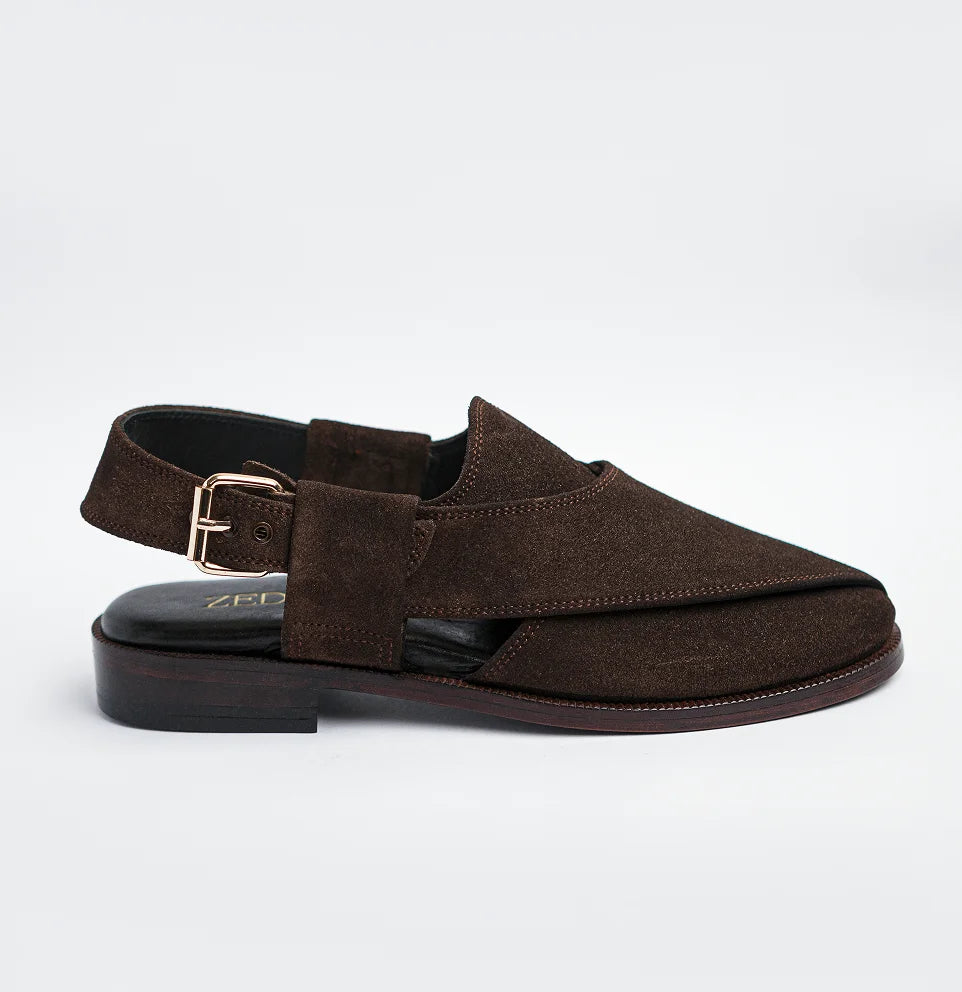 Mughal - Dark Brown Suede