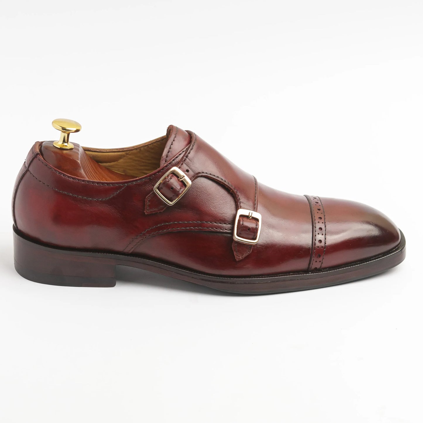 Burgundy Monk Strap