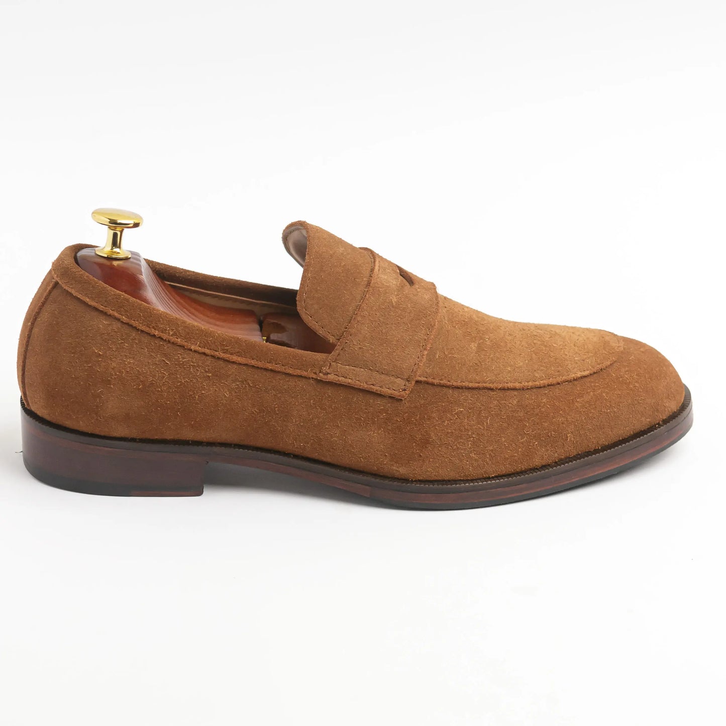 Mustard Penny Loafers Suade