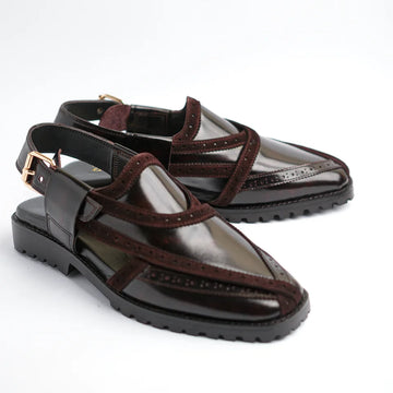 Badshah - Black & Dark Brown Suede