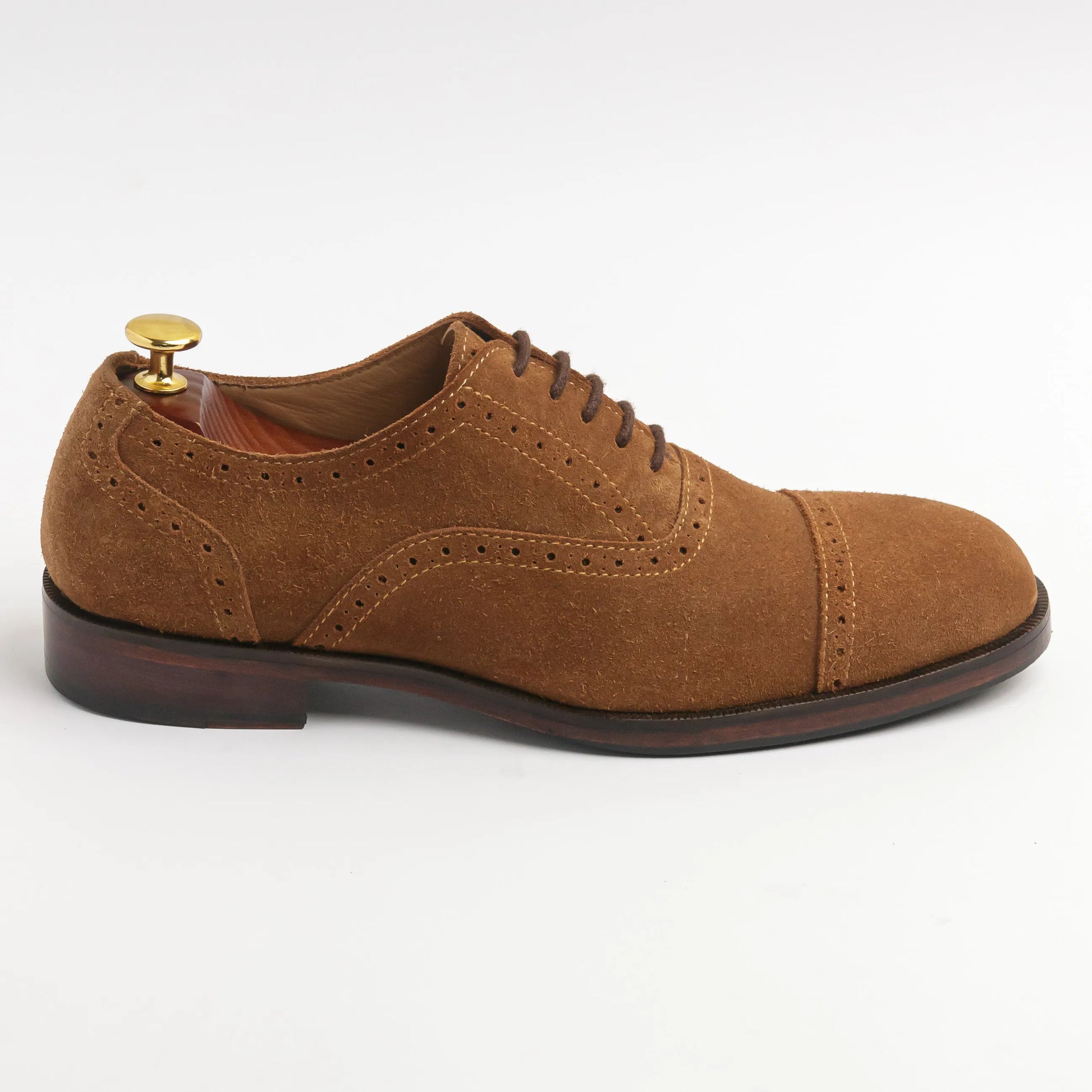 Captoe Oxfords Suade Tan