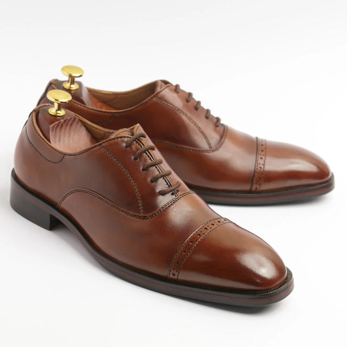 Brown Classic Captoe Oxfords