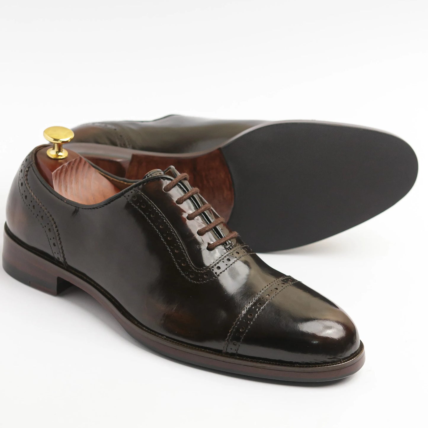 Brown Tan Classic Oxfords