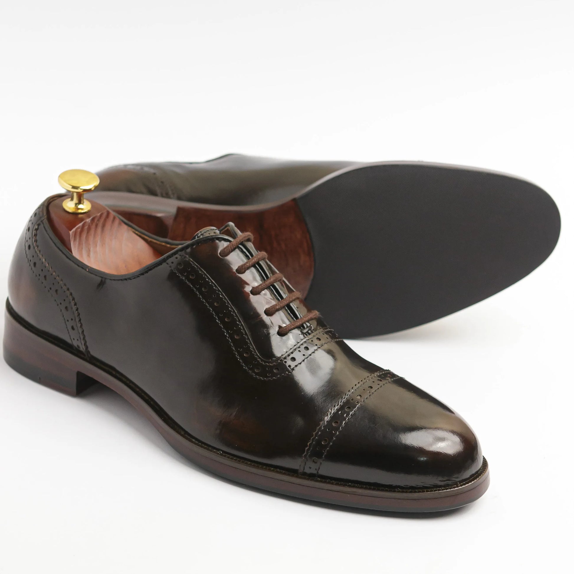 Brown Tan Classic Oxfords