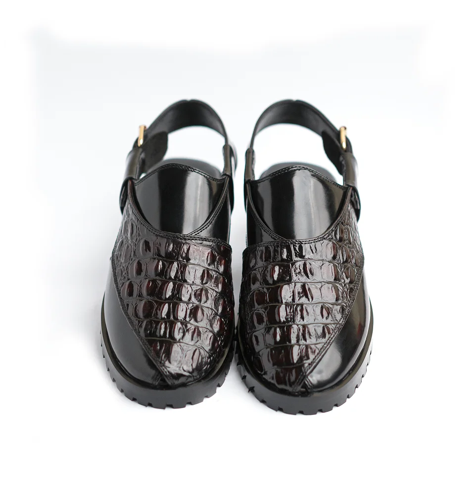 Shahenshah - Burgundy Croc