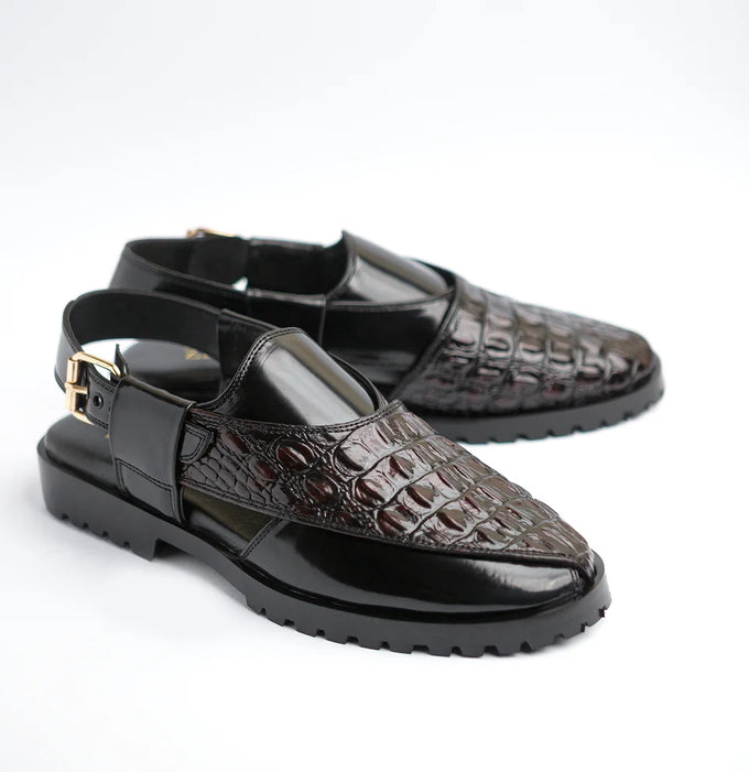 Shahenshah - Burgundy Croc