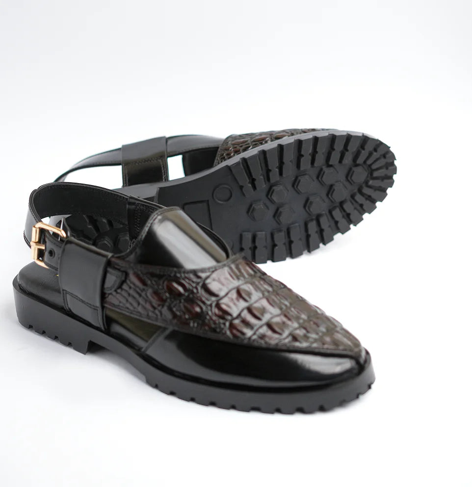 Shahenshah - Burgundy Croc