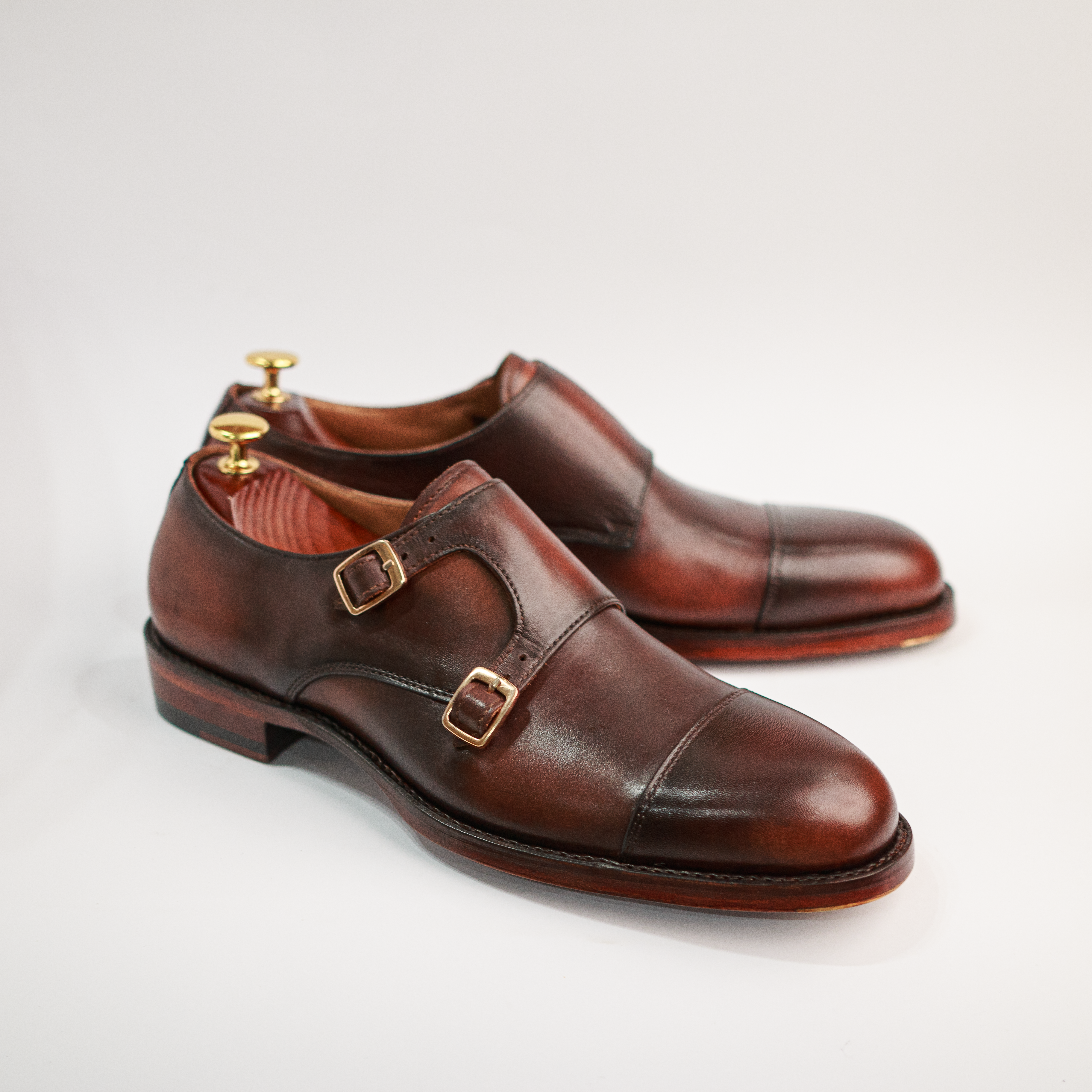 Burnt Brown Double Monks Zedan Burnt Brown Double Monks Zedan