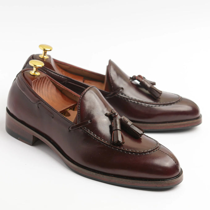 Old Burgundy Tassel Loafers