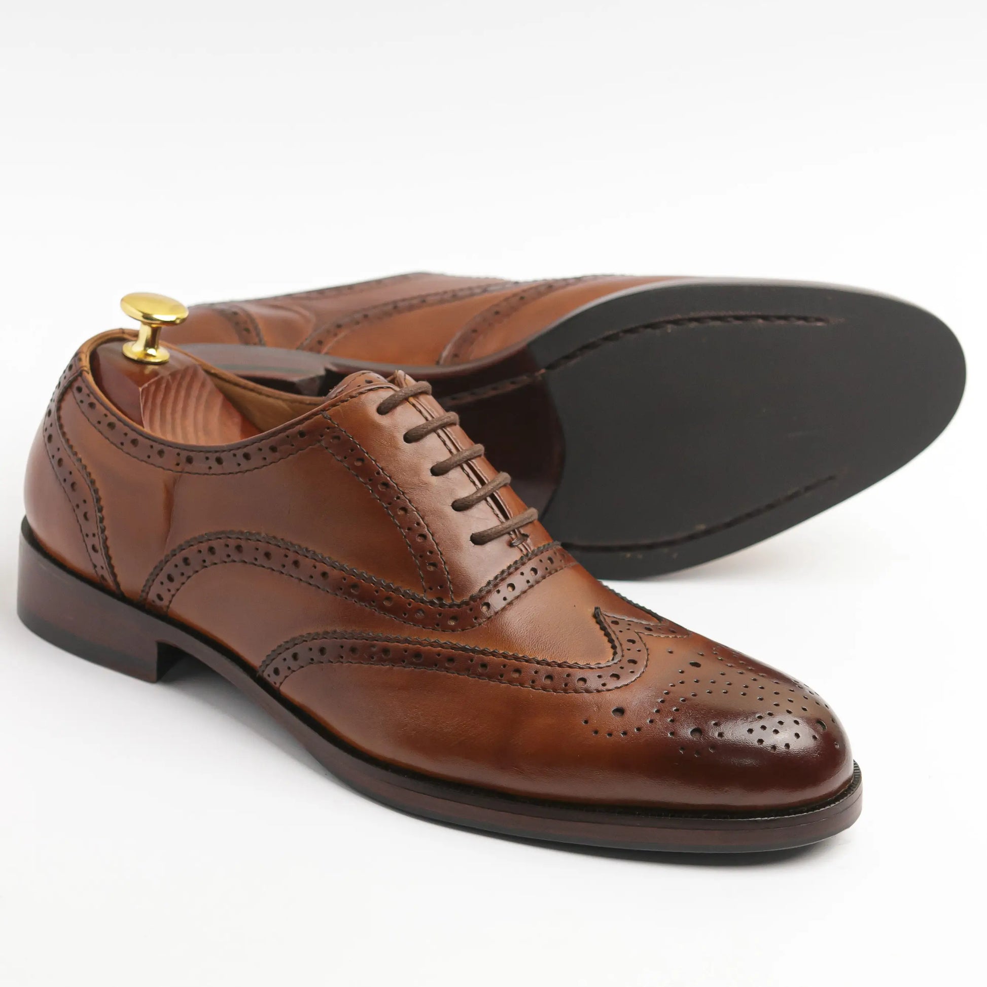 Brown Wing Tip Oxfords